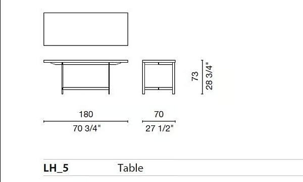 Zeitgenössischer Tisch aus Holz Cappellini Lochness Fabrik Cappellini aus Italien. Foto №4