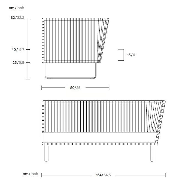 Modularer 2-Sitzer Gartensofa aus Stoff KETTAL Bitta Fabrik KETTAL aus Italien. Foto №11
