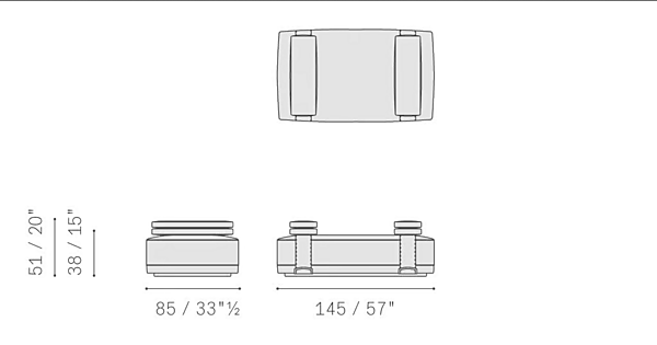 Rechteckiger Lederpouf Grant POLTRONA FRAU Fabrik POLTRONA FRAU aus Italien. Foto №13