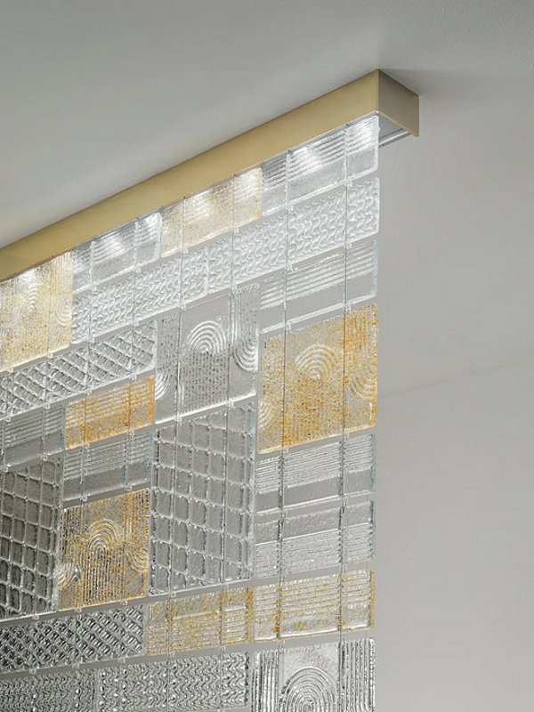 Glas Raumteiler Laminis Fabbian Fabrik Fabbian aus Italien. Foto №25