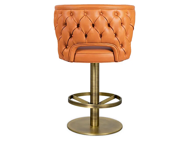 Drehbarer Hochlehner aus Leder mit Armlehnen BRABBU Kansas II Stool Fabrik BRABBU aus Italien. Foto №5