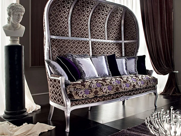 Zweisitzer Sofa mit hoher Rückenlehne Modenese Luxury Interiors 12427 Fabrik MODENESE GASTONE aus Italien. Foto №2