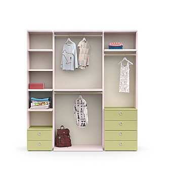 Begehbarer Kleiderschrank aus Holz Nidi Demo Fabrik nidi aus Italien