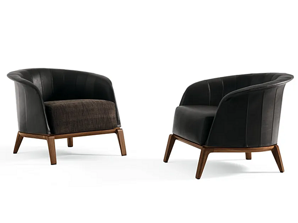Lederarmchair mit Armlehnen Aura GIORGETTI 63981, 63982 Fabrik GIORGETTI aus Italien. Foto №2