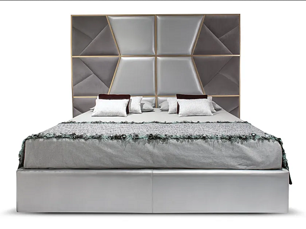 Doppelbett mit gepolstertem Kopfteil Mondrian CORTEZARI Fabrik CORTE ZARI aus Italien. Foto №1