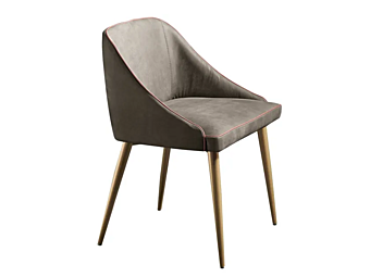 Sally Stuhl aus Leder mit gepolsterter Rückenlehne Gamma Arredamenti Fabrik GAMMA ARREDAMENTI aus Italien