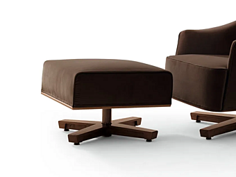 Hocker mit vier Speichenbasis aus Stoff GIORGETTI Mobius