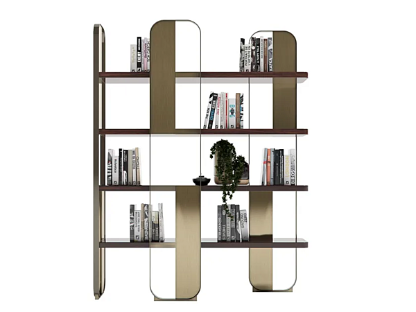 Freistehendes Bücherregal aus Stahl und Holz Giselle Capital Collection GI.LB Fabrik Capital Collection aus Italien. Foto №6