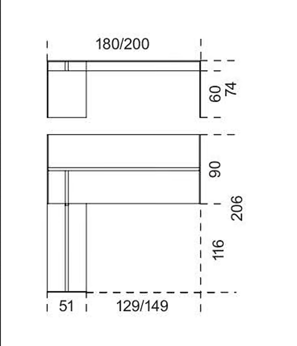 Informationspunkt für Empfangstresen aus Kristall Gallotti&Radice Air Desk Hall Fabrik Gallotti & Radice aus Italien. Foto №4