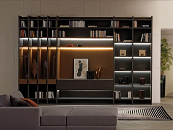 Modulares Bücherregal aus Holz MisuraEmme Over Fabrik MisuraEmme aus Italien