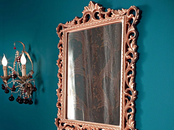 Rechteckiger Wandspiegel mit Rahmen Modenese Luxury Interiors 13688 Rechteckiger Wandspiegel mit Rahmen Modenese Luxury Interiors 13688 Fabrik MODENESE GASTONE aus Italien