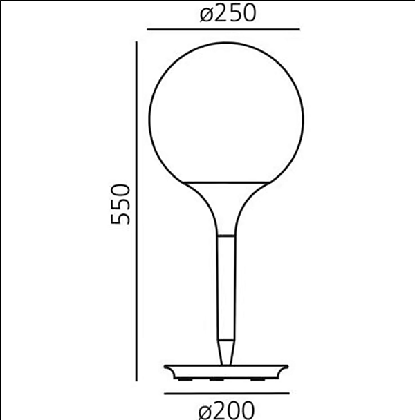 Tischlampe aus geblasenem Glas Castore Artemide Fabrik Artemide aus Italien. Foto №6