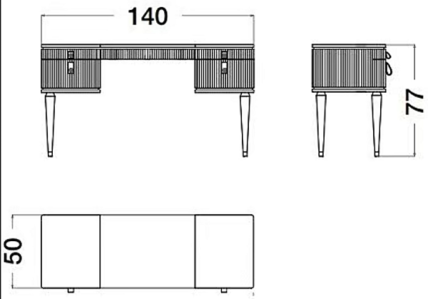 Holztisch für Schminken Cocoon CPRN HOMOOD C315 Fabrik CPRN HOMOOD aus Italien. Foto №4