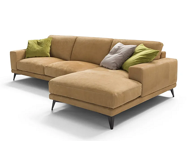 Ecksofa aus Leder mit Chaiselongue Camelia Marinelli Home M1180 Fabrik Marinelli Home aus Italien. Foto №1