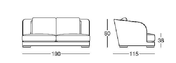 Sofa LONGHI (F. LLI LONGHI) W 535 Fabrik LONGHI (F.LLI LONGHI) aus Italien. Foto №4