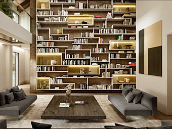 Sektionale Bücherregal aus Holz LAGO Lagolinea 1208 Sektionale Bücherregal aus Holz LAGO Lagolinea 1208 Fabrik LAGO aus Italien