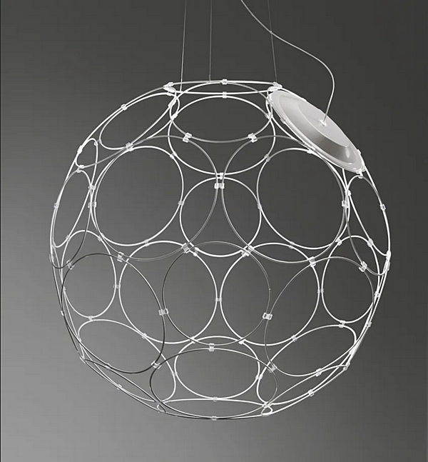 LED Pendelleuchte aus Stahl Fabbian Giro Fabrik Fabbian aus Italien. Foto №8