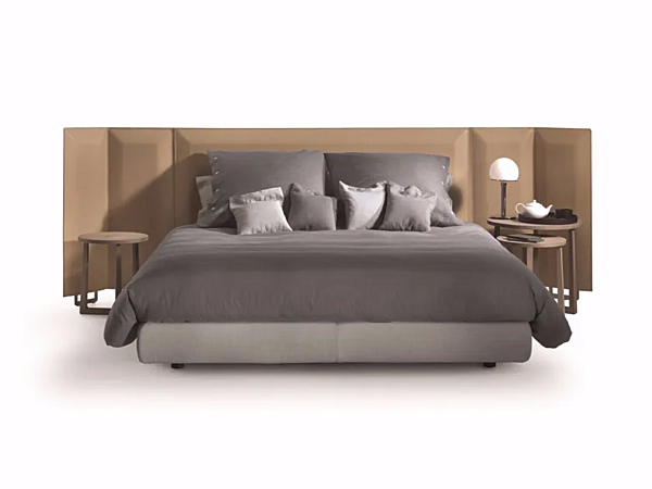 Doppelbett mit gepolsterter Leder-Rückwand FLEXFORM EDEN PLUS Fabrik FLEXFORM aus Italien. Foto №1