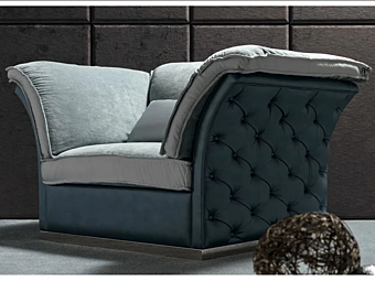 Tufted Fabric Armchair with Armrests Cortezari Tiago 693