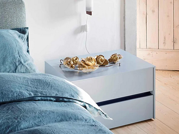 Rechteckiger Nachttisch mit Schubladen aus Holz NOVAMOBILI PITAGORA Fabrik NOVAMOBILI aus Italien. Foto №1