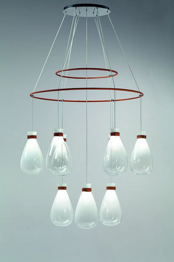 Blasenglas Kronleuchter Soffi POLTRONA FRAU Fabrik POLTRONA FRAU aus Italien. Foto №5