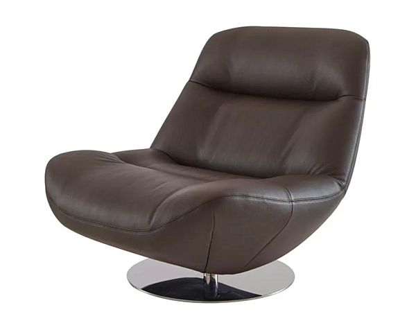 Drehbares Lederarmchair Manarola LIGNE ROSET 14090205 Fabrik LIGNE ROSET aus Italien. Foto №2