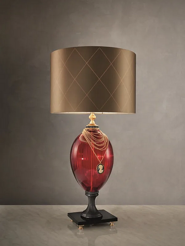 Tischlampe aus Metall und Glas Audrey Euroluce Lampadari Fabrik EUROLUCE LAMPADARi aus Italien. Foto №2