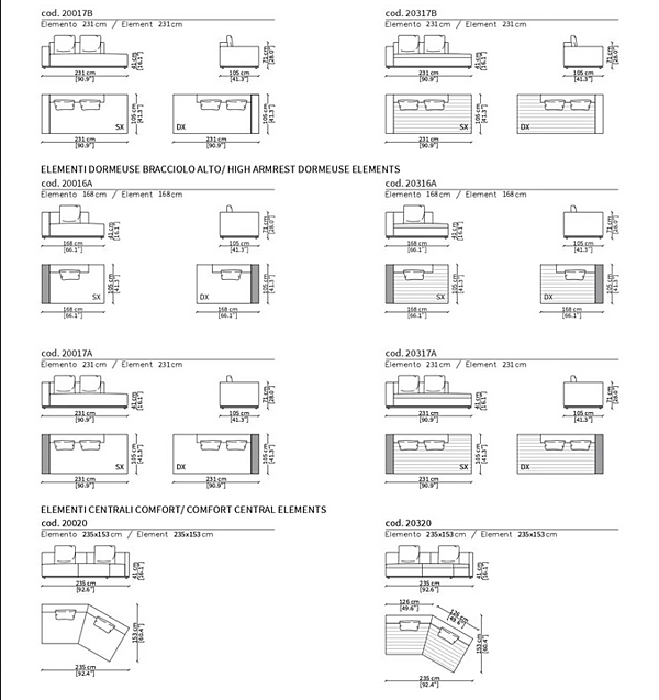 Modularer Stoffsofa Eddie Frigerio Fabrik Frigerio aus Italien. Foto №19