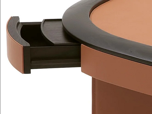 Quadratischer Spieltisch aus Leder Flamingo GIORGETTI 73200 Fabrik GIORGETTI aus Italien. Foto №3
