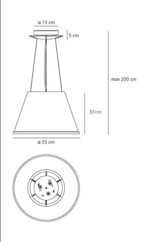 Pendelleuchte aus Pergamentpapier Artemide Choose Mega Fabrik Artemide aus Italien. Foto №5