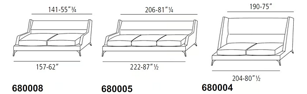 Ledersofa oder Stoffsofa 680 Class VIBIEFFE Fabrik VIBIEFFE aus Italien. Foto №8