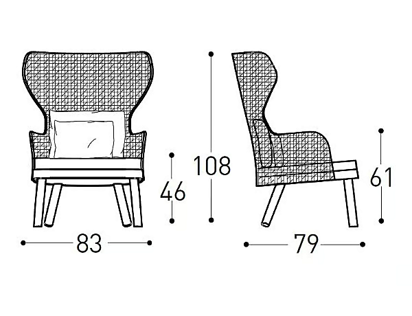 Gartenarmchair mit Rope und weicher Rückenlehne VARASCHIN Emma 23655, 23656, 23657, 23658 Fabrik VARASCHIN aus Italien. Foto №15