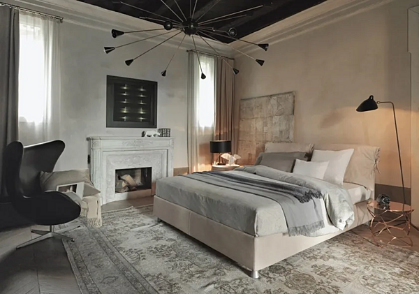 Doppelbett mit abnehmbarem Bezug Nathalie Flou Fabrik Flou aus Italien. Foto №10