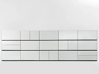 Modulares Büroaufbewahrungssystem aus Glas Gallotti&Radice AIR UP Fabrik Gallotti & Radice aus Italien