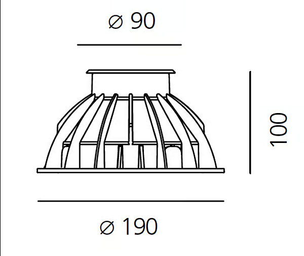 LED Einbaustrahler Aluminium Ego Artemide Fabrik Artemide aus Italien. Foto №10