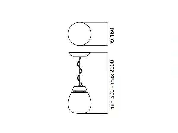 LED Pendelleuchte aus geblasenem Glas Empatia Artemide Fabrik Artemide aus Italien. Foto №8