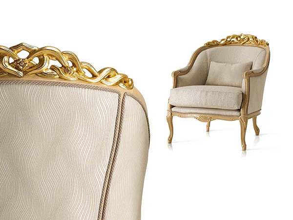 Sessel mit Armlehnen aus Samt A.R. Arredamenti Harmony 337 Fabrik A.R.ARREDAMENTI SRL aus Italien. Foto №2