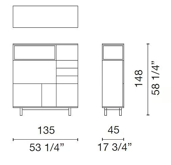 Hochschrank aus Holz Cappellini Easy Fabrik Cappellini aus Italien. Foto №4