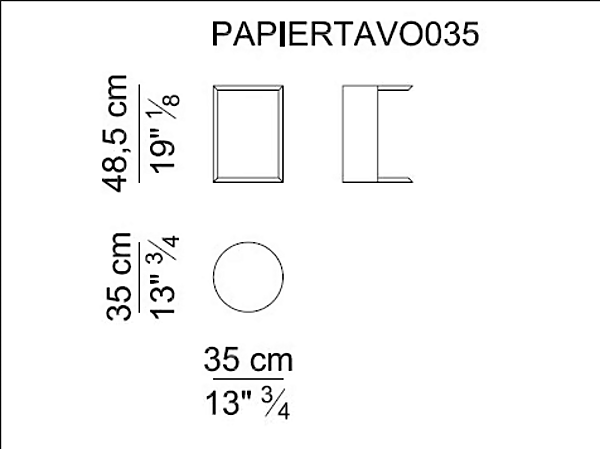 Runder Beistelltisch aus Holz Papier i 4 Mariani Fabrik i 4 Mariani aus Italien. Foto №7