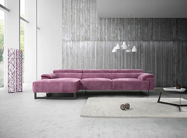 Ecksofa mit Chaiselongue aus Stoff Egoitaliano Malika Fabrik Egoitaliano aus Italien. Foto №4