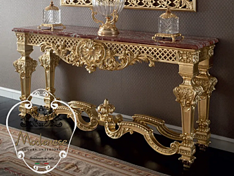 Rechteckiger Konsolentisch aus Holz Modenese Luxury Interiors 15621 Rechteckiger Konsolentisch aus Holz Modenese Luxury Interiors 15621 Fabrik MODENESE GASTONE aus Italien