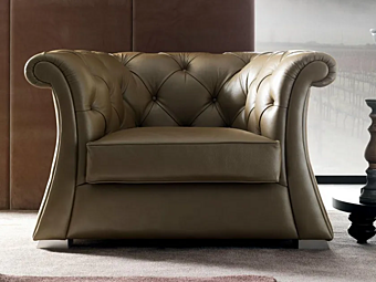 Tufted Lederarmchair Pascal CORTEZARI 689
