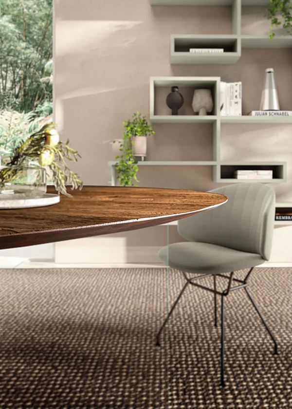 Runder Tisch aus Holz und Glas AIR SLIM 2260W LAGO 2260W Fabrik LAGO aus Italien. Foto №2