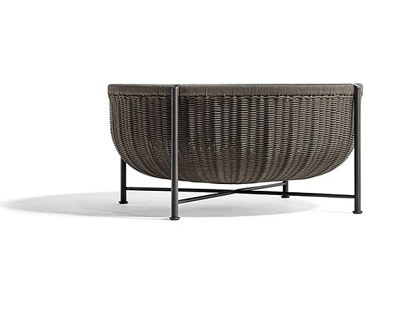 Gartenbeistelltisch aus gegerbtem Leder mit Stauraum POLTRONA FRAU Cestlavie Outdoor Fabrik POLTRONA FRAU aus Italien. Foto №4