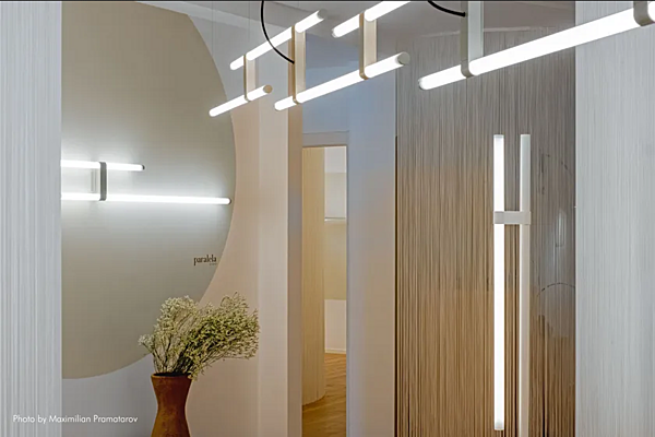 Wandleuchte aus Borosilikatglas mit LED AXOLIGHT Paralela Fabrik Axolight aus Italien. Foto №4