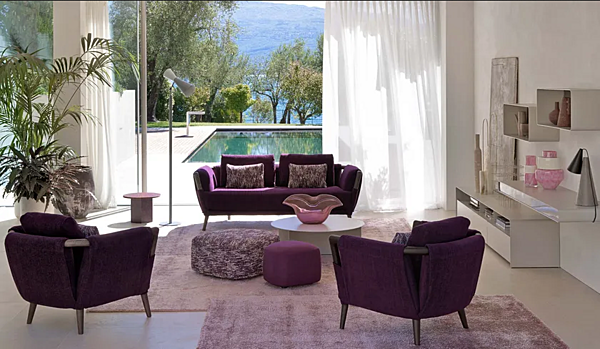 Zweisitzer Stoffsofa mit abnehmbarem Bezug Gaudi Flou Fabrik Flou aus Italien. Foto №7