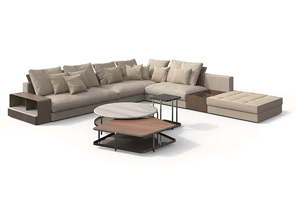 Eckmodulares Stoffsofa mit Chaiselongue GIORGETTI Skyline Fabrik GIORGETTI aus Italien. Foto №5