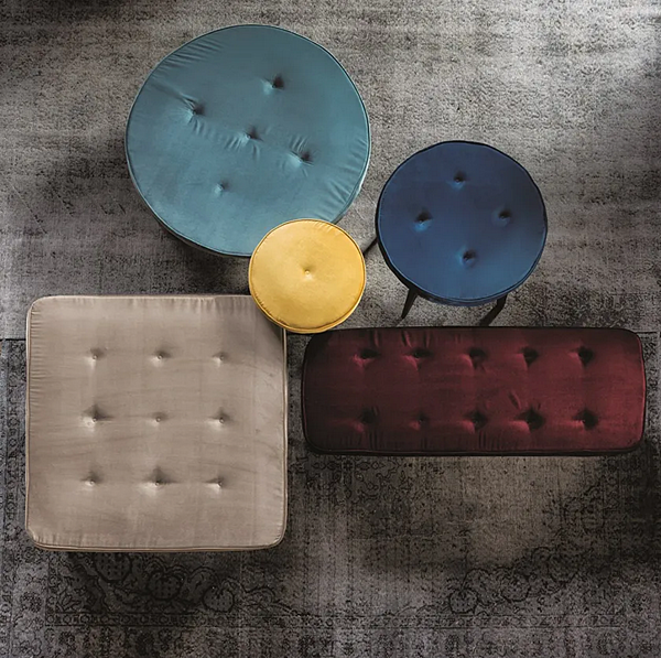 Pouf aus gepolstertem Stoff oder Leder VIBIEFFE 9300 Pancake Fabrik VIBIEFFE aus Italien. Foto №2