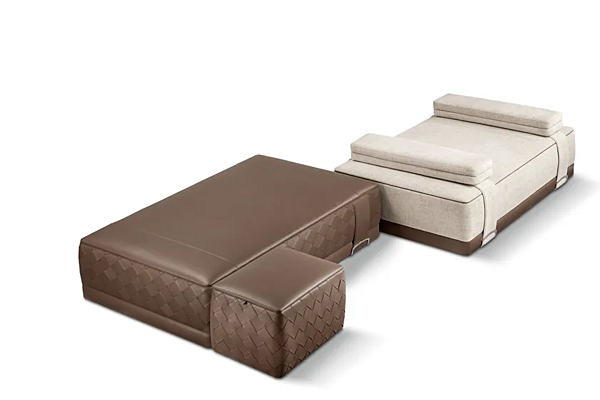 Rechteckiger Stoffpouf Grant Poltrona Frau Fabrik POLTRONA FRAU aus Italien. Foto №6