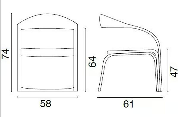 Sessel mit Armlehnen aus gegerbtem Leder Fettuccini FASEM FETTUCCINI P Fabrik FASEM aus Italien. Foto №12